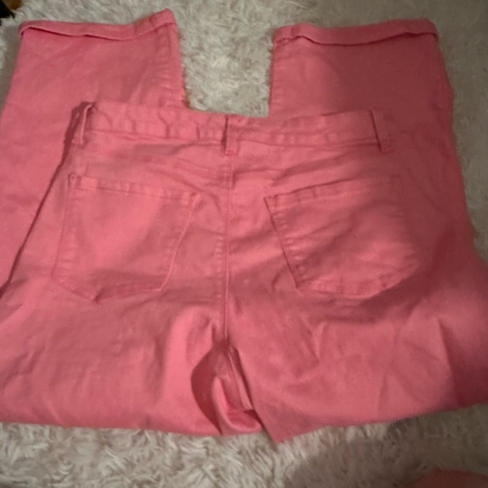 High rise pink jeans
